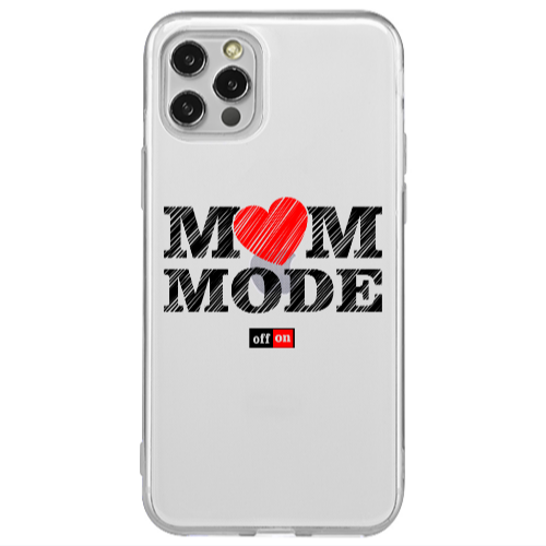 Apple iPhone 12 Pro Mom mode on Transparent Silicone TPU Θήκη