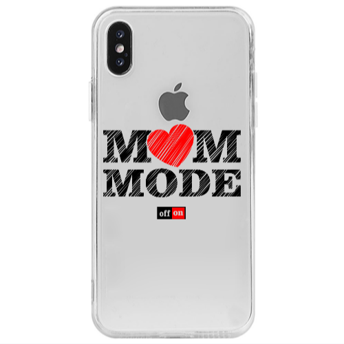 Apple iPhone Xs Max Mom mode on Transparent Silicone TPU Θήκη
