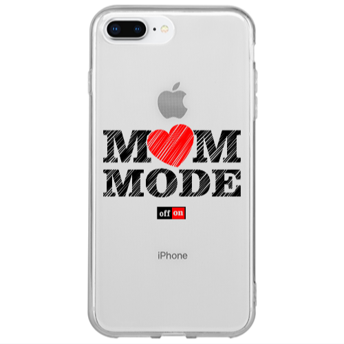 Apple iPhone 7 Plus Mom mode on Transparent Silicone TPU Θήκη