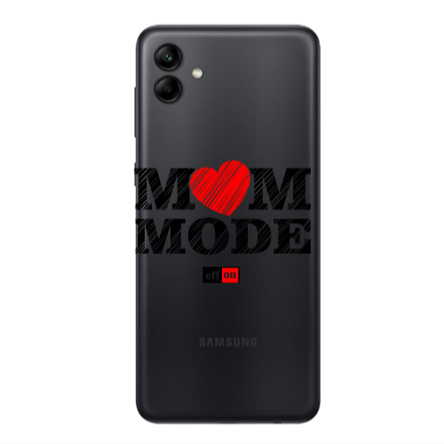 Samsung A04 Mom mode on Transparent Silicone TPU Θήκη