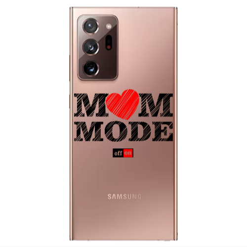 Samsung Note 20 Ultra Mom mode on Transparent Silicone TPU Θήκη