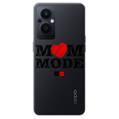 Oppo Reno 7 Lite Mom mode on Transparent Silicone TPU Θήκη