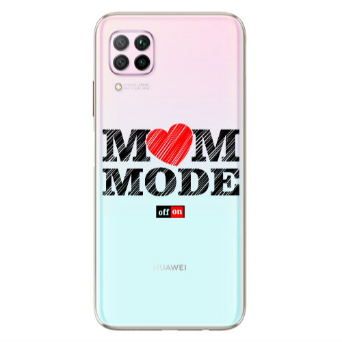 Huawei P40 Lite Mom mode on Transparent Silicone TPU Θήκη
