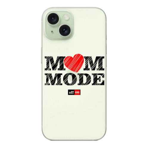 Apple iPhone 15 Mom mode on Transparent Silicone TPU Θήκη