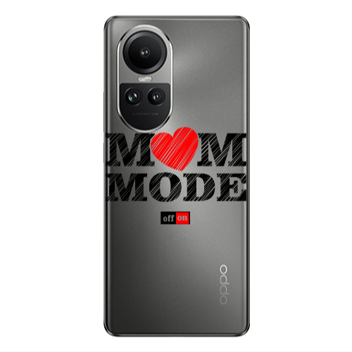 Oppo Reno10 5G Mom mode on Transparent Silicone TPU Θήκη