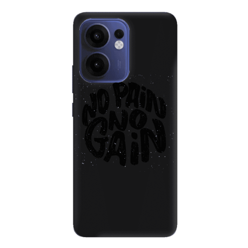 Oppo Reno 13 F Hustle Black Colored Silicone TPU Θήκη