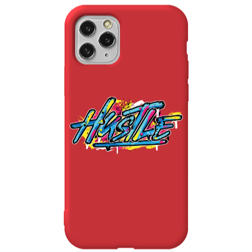 Apple iPhone 11 Pro Hustle Red Colored Silicone TPU Θήκη