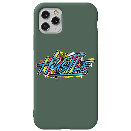 Apple iPhone 11 Pro Hustle Dark Green Colored Silicone TPU Θήκη