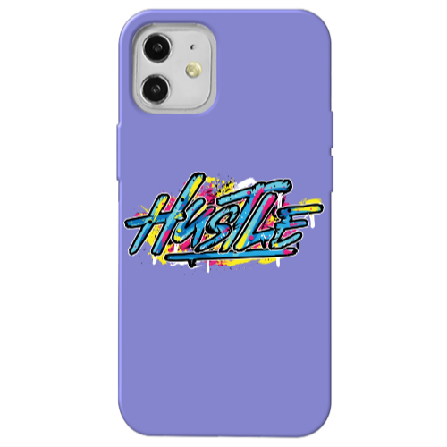 Apple iPhone 12 Hustle Purple Colored Silicone TPU Θήκη