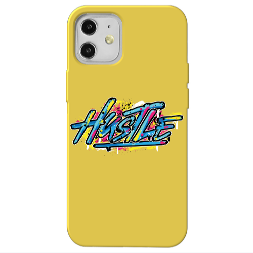 Apple iPhone 12 Hustle Yellow Colored Silicone TPU Θήκη