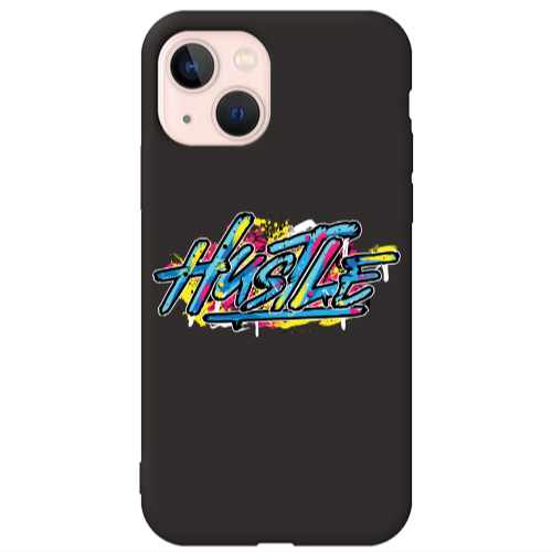 Apple iPhone 13 Hustle Black Colored Silicone TPU Θήκη