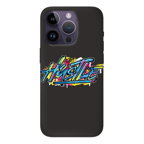 Apple iPhone 14 Pro Max Hustle Black Colored Silicone TPU Θήκη