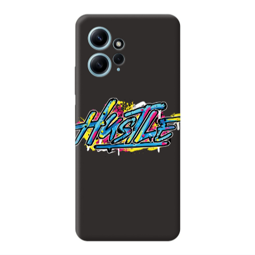 Xiaomi Redmi Note 12 4G Hustle Black Colored Silicone TPU Θήκη
