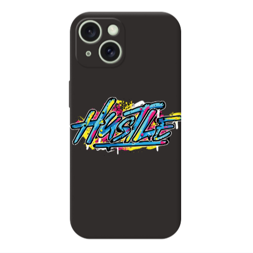 Apple iPhone 15 Hustle Black Colored Silicone TPU Θήκη