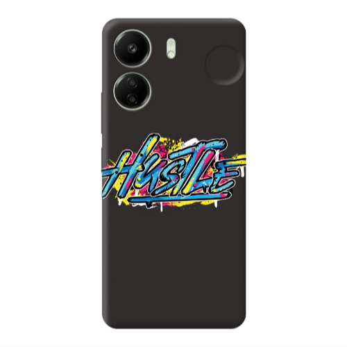 Xiaomi Redmi 13C No pain Black Colored Silicone TPU Θήκη
