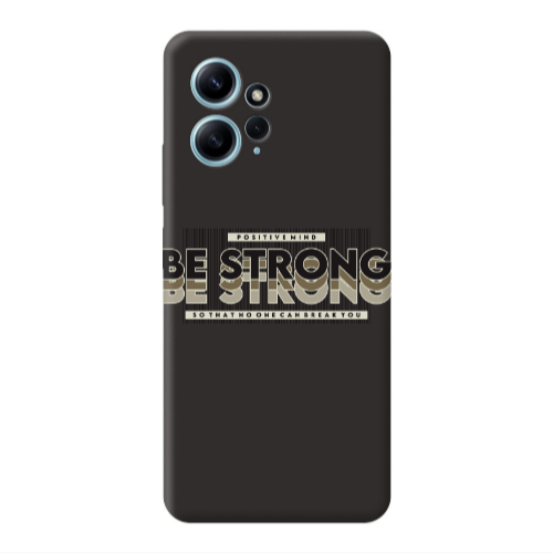 Xiaomi Redmi Note 12 4G Positivemind Black Colored Silicone TPU Θήκη