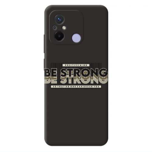Xiaomi Redmi 12C Positivemind Black Colored Silicone TPU Θήκη