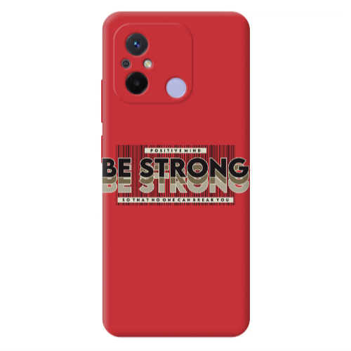 Xiaomi Redmi 12C Positivemind Red Colored Silicone TPU Θήκη