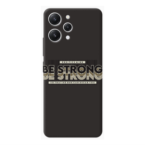 Xiaomi Redmi 12 Positivemind Black Colored Silicone TPU Θήκη