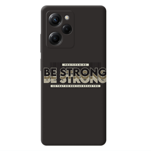 Xiaomi Poco X5 Pro Positivemind Black Colored Silicone TPU Θήκη