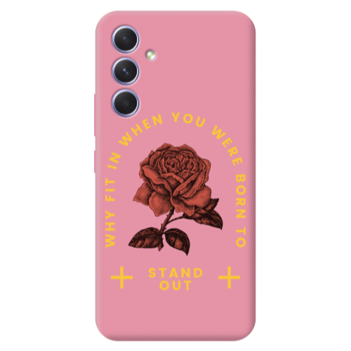Samsung A56 Stand out Pink Colored Silicone TPU Θήκη