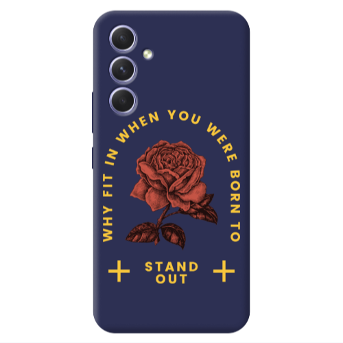 Samsung A56 Stand out Dark blue Colored Silicone TPU Θήκη