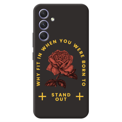 Samsung A56 Stand out Black Colored Silicone TPU Θήκη