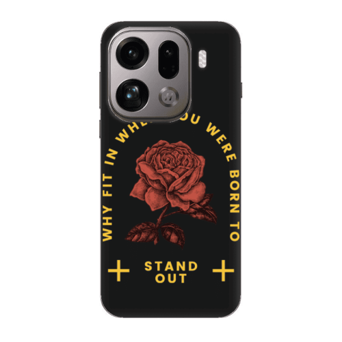 Oppo Find X9 Pro Stand out Black Colored Silicone TPU Θήκη