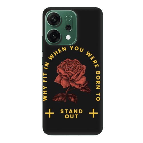 Oppo RENO 14 Stand out Black Colored Silicone TPU Θήκη