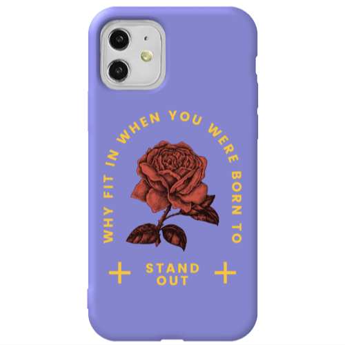 Apple iPhone 11  Stand out Purple Colored Silicone TPU Θήκη