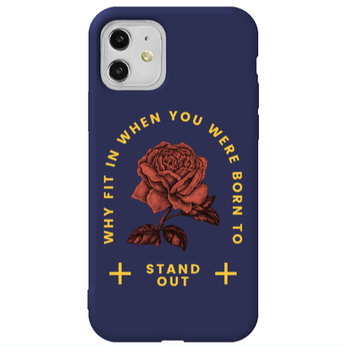 Apple iPhone 11  Stand out Dark blue Colored Silicone TPU Θήκη