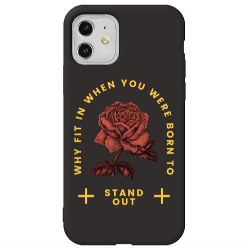 Apple iPhone 11  Stand out Black Colored Silicone TPU Θήκη