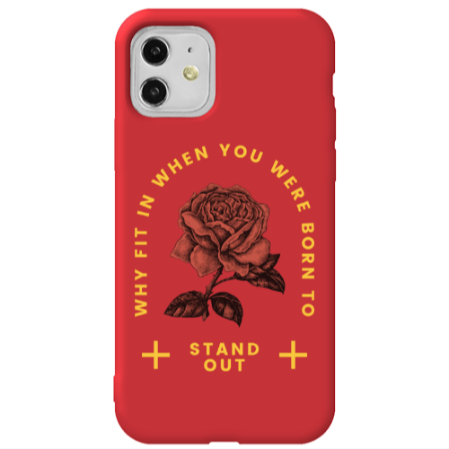 Apple iPhone 11  Stand out Red Colored Silicone TPU Θήκη