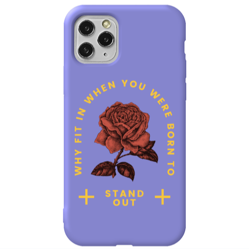 Apple iPhone 11 Pro Stand out Purple Colored Silicone TPU Θήκη