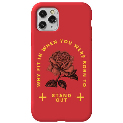 Apple iPhone 11 Pro Stand out Red Colored Silicone TPU Θήκη