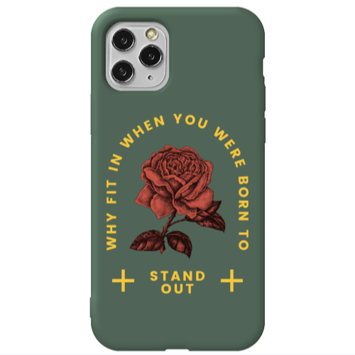 Apple iPhone 11 Pro Stand out Dark Green Colored Silicone TPU Θήκη