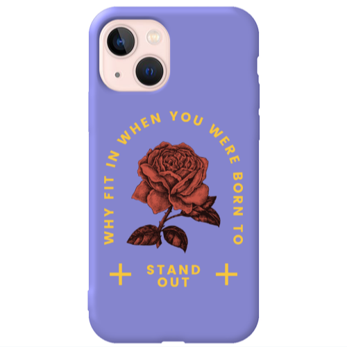 Apple iPhone 13 Stand out Purple Colored Silicone TPU Θήκη
