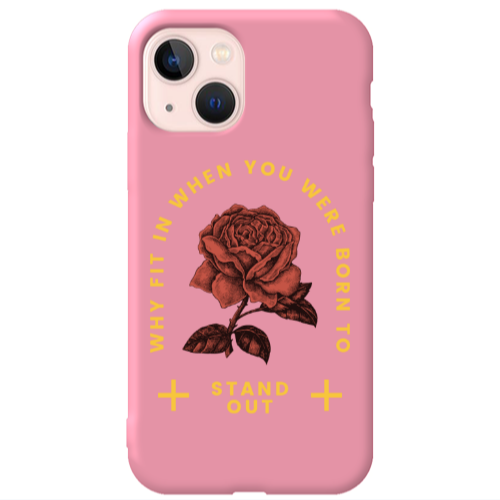 Apple iPhone 13 Stand out Pink Colored Silicone TPU Θήκη