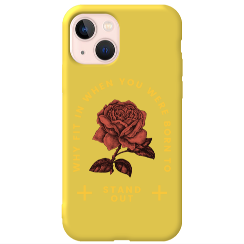 Apple iPhone 13 Stand out Yellow Colored Silicone TPU Θήκη