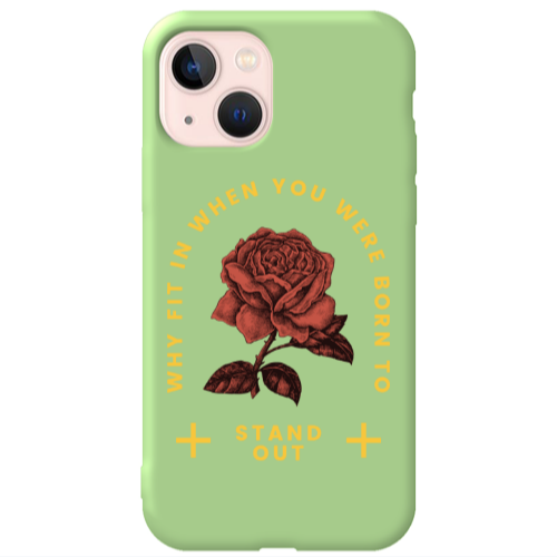 Apple iPhone 13 Stand out Light Green Colored Silicone TPU Θήκη