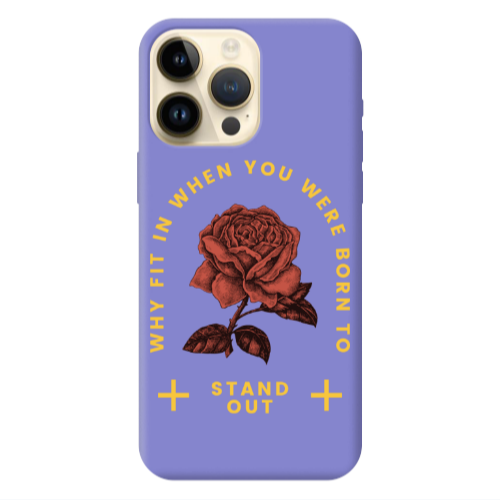 Apple iPhone 13 Pro Max Stand out Purple Colored Silicone TPU Θήκη