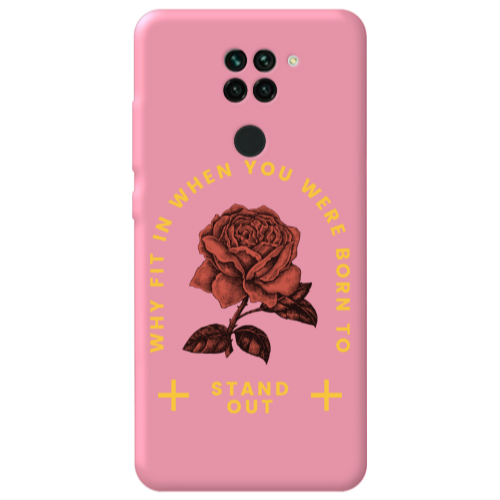 Xiaomi Redmi Note 9 Stand out Pink Colored Silicone TPU Θήκη