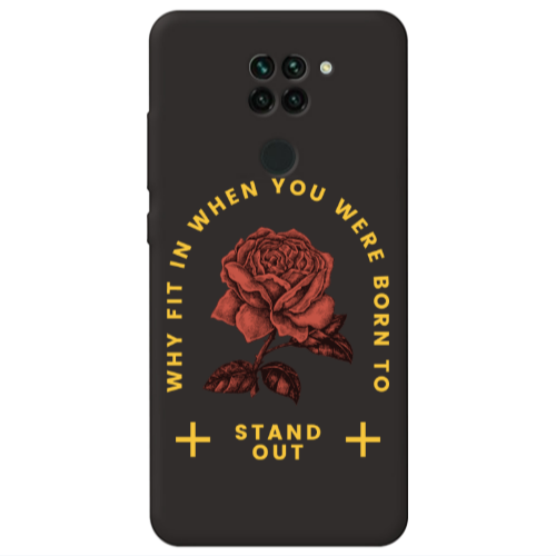 Xiaomi Redmi Note 9 Stand out Black Colored Silicone TPU Θήκη