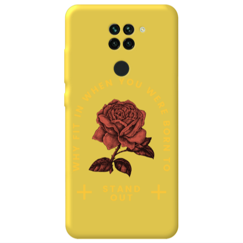 Xiaomi Redmi Note 9 Stand out Yellow Colored Silicone TPU Θήκη