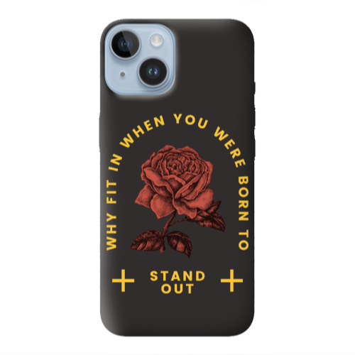 Apple iPhone 14  Stand out Black Colored Silicone TPU Θήκη