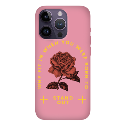 Apple iPhone 14 Pro Max Stand out Pink Colored Silicone TPU Θήκη