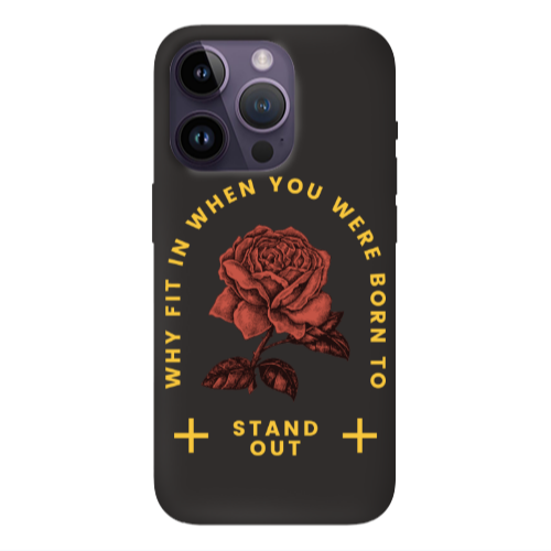Apple iPhone 14 Pro Max Stand out Black Colored Silicone TPU Θήκη