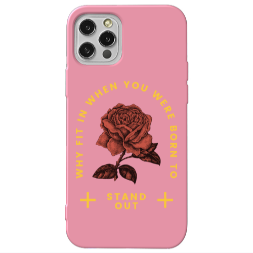 Apple iPhone 13 Pro Stand out Pink Colored Silicone TPU Θήκη