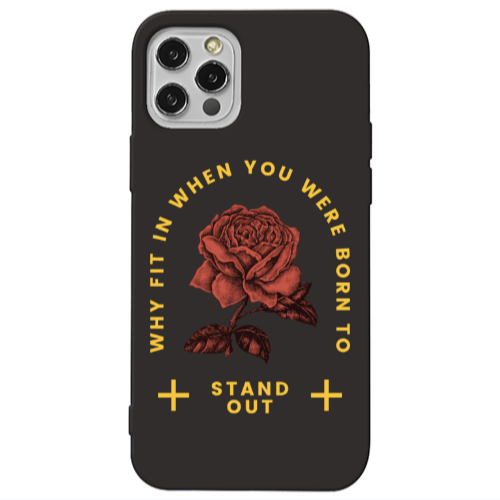 Apple iPhone 13 Pro Stand out Black Colored Silicone TPU Θήκη