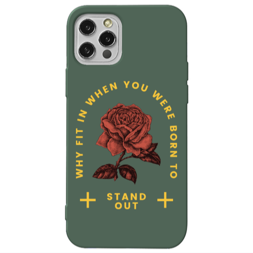Apple iPhone 12 Pro Stand out Dark Green Colored Silicone TPU Θήκη